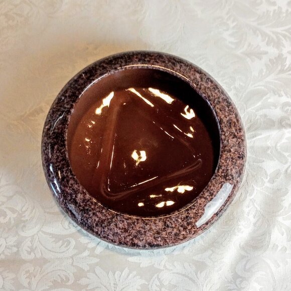 Haeger Pottery Brown Ming Saucer Ceramic Planter - Picture 3 of 5